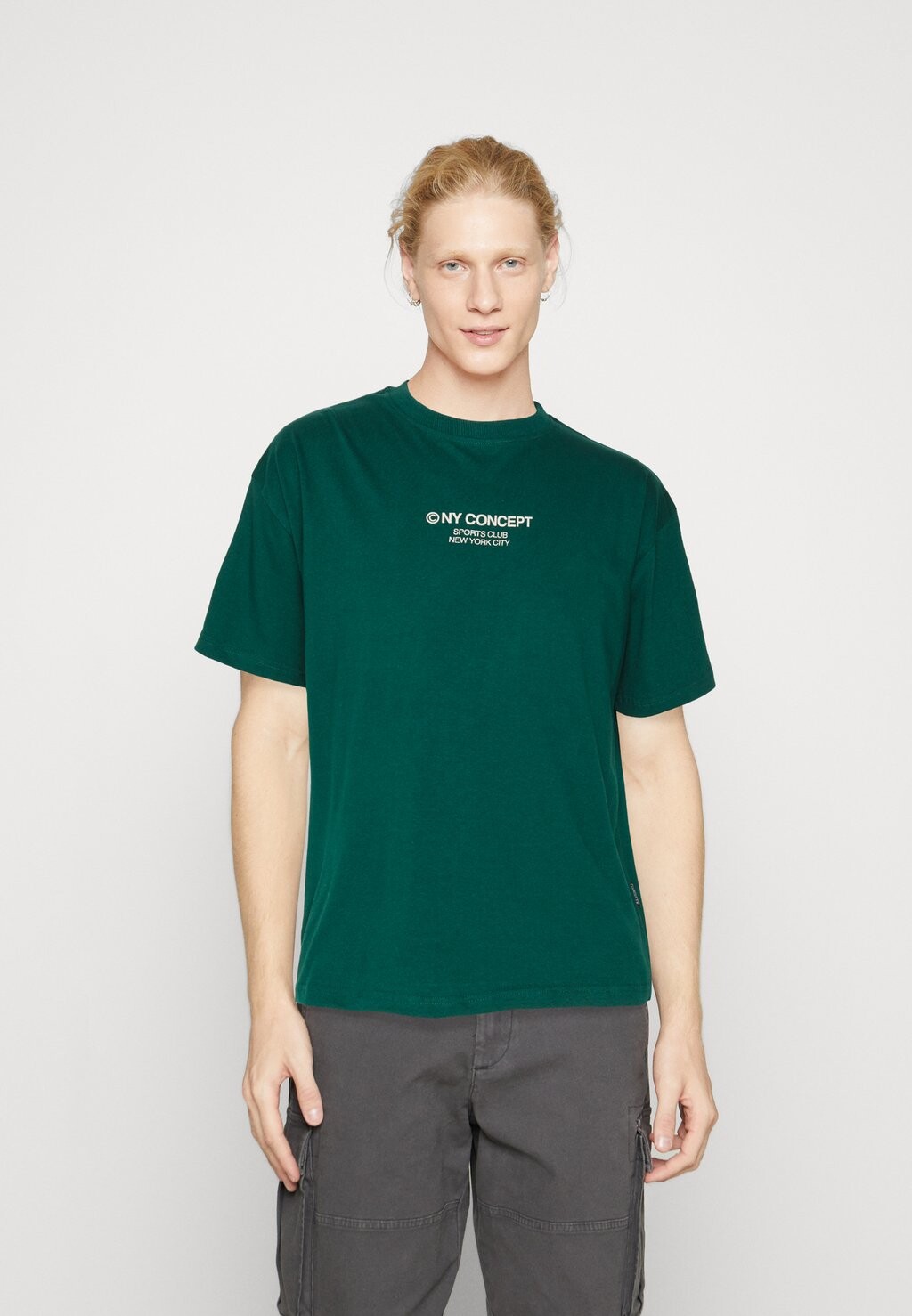 

футболка с принтом ZONE TEE UNISEX 2 PACK NY CONCEPT, темно-зеленый/кремовый