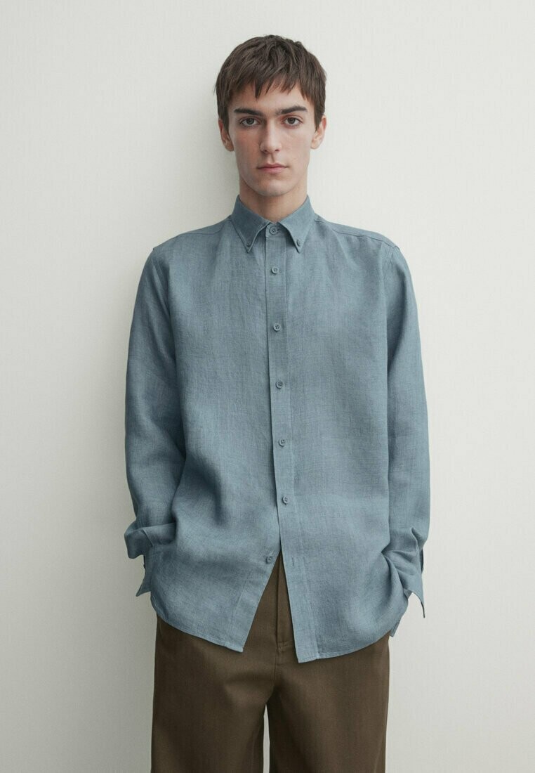 

Рубашка Massimo Dutti, цвет blue