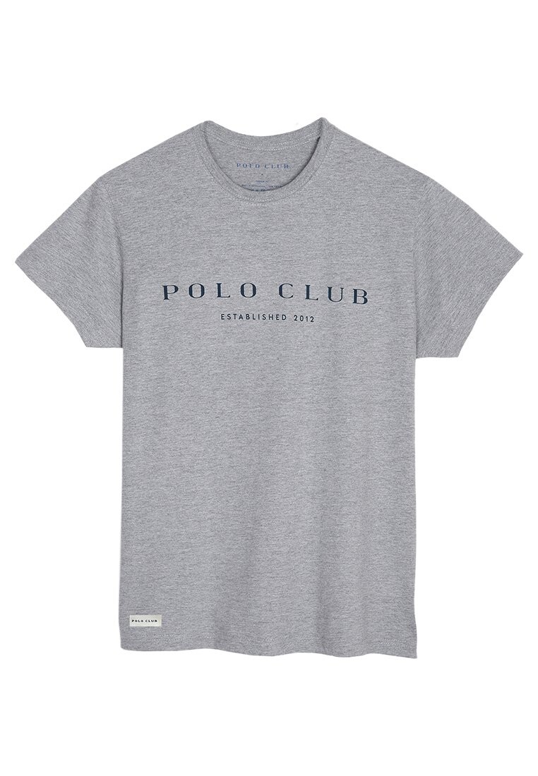 

Футболка с принтом Polo Club, серый