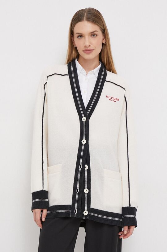 

Шерстяной кардиган Tommy Hilfiger, бежевый