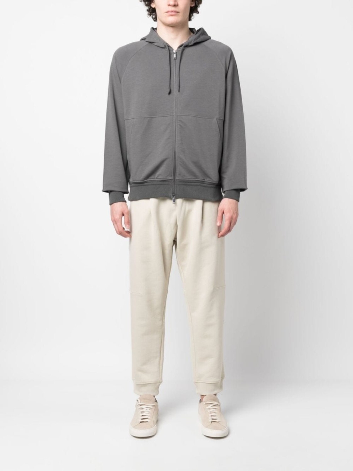 

Zegna худи на молнии, серый