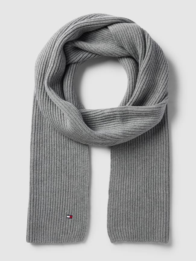 

Шарф с пришивной этикеткой модель "ESSENTIAL FLAG" Tommy Hilfiger, серый