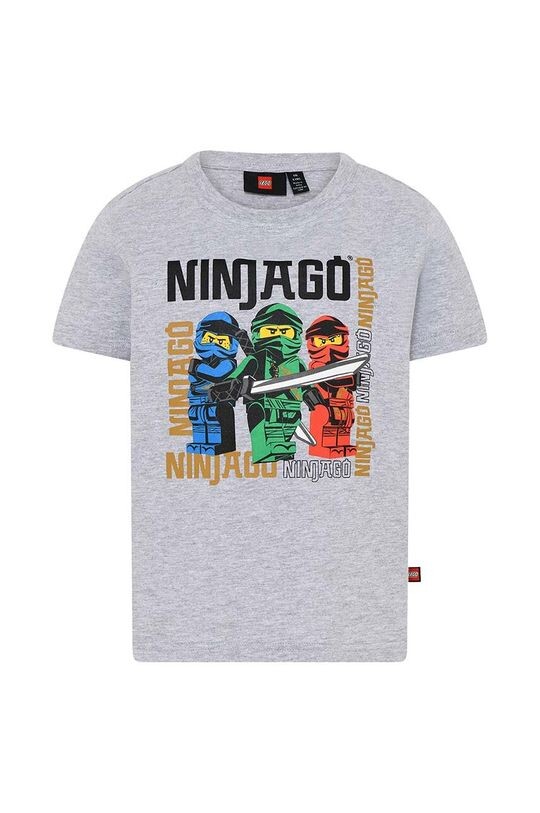 Детская хлопковая футболка LEGO, серый