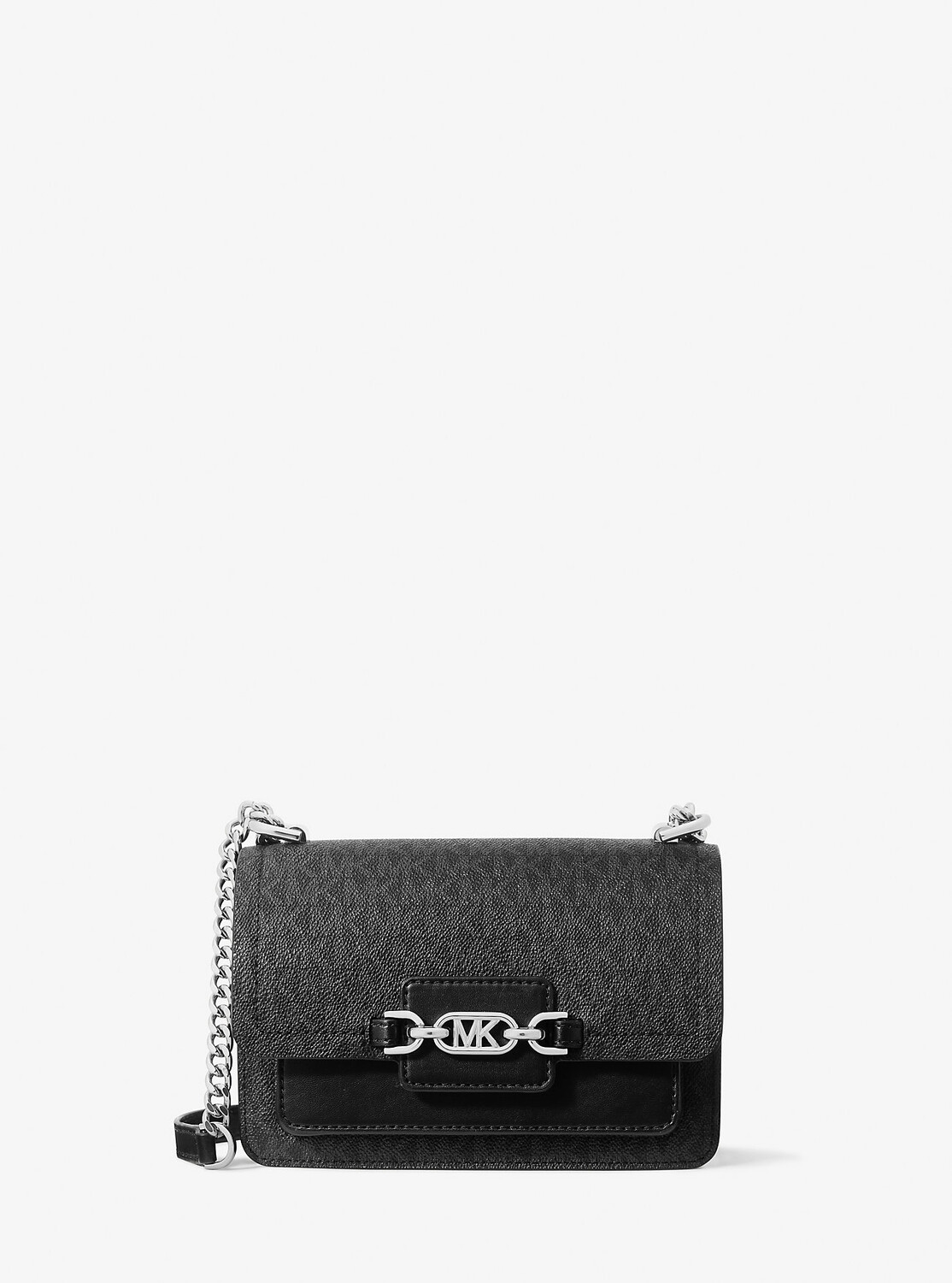 

Очень маленькая сумка через плечо с логотипом Heather Michael Kors, черный