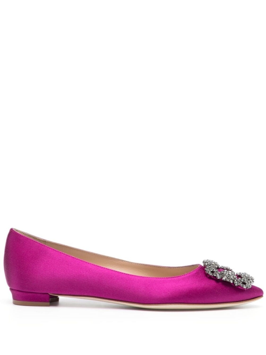 

Manolo Blahnik атласные балетки Hangisi, фиолетовый