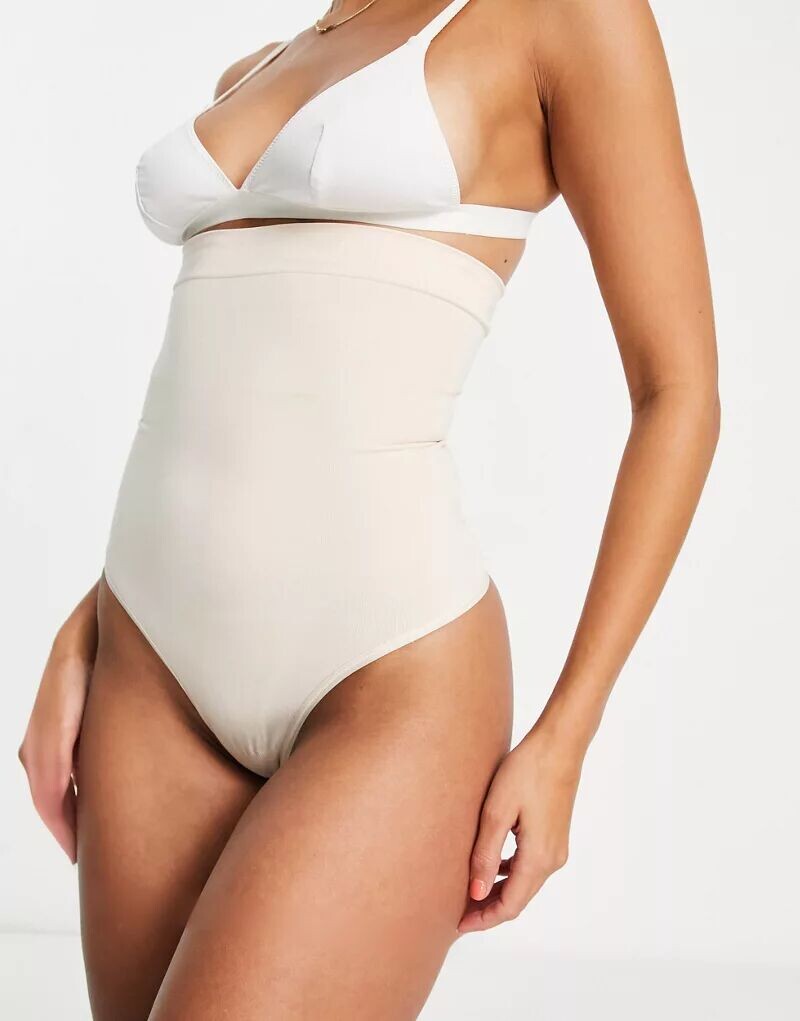

Корректирующие стринги цвета «кофе с молоком» Magic Bodyfashion с завышенной талией и средней поддержкой