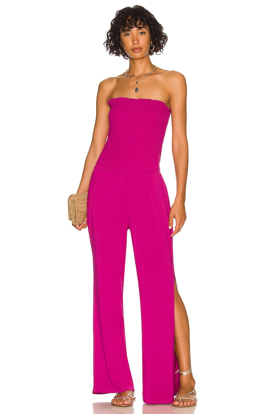 

Комбинезон Chaser Smocked Wide Leg, цвет Fizz