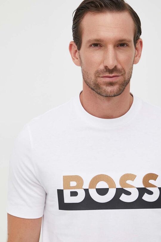 

Хлопковая футболка BOSS Boss, белый