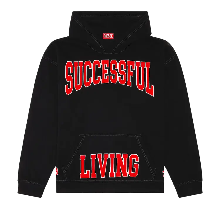 

Худи Diesel College Print 'Deep Black', черный