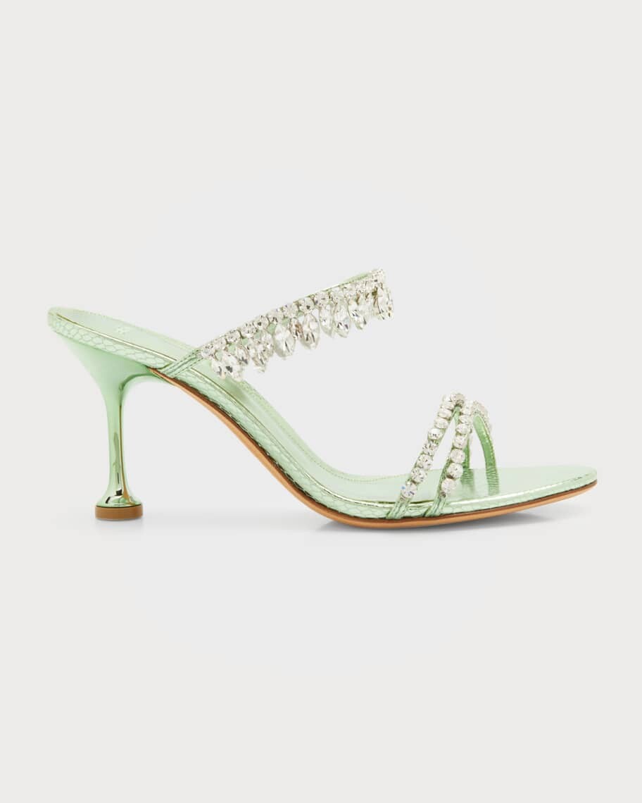 

Сандалии Karina с эффектом металлик и кристаллами Alexandre Birman