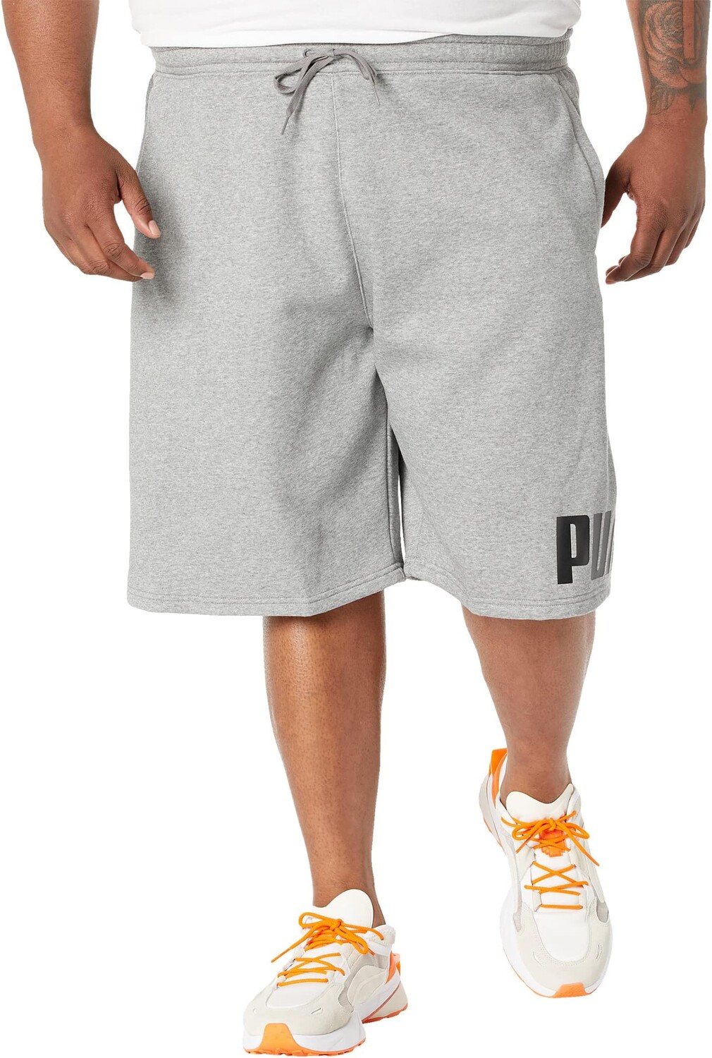 

Флисовые шорты Big & Tall с большим логотипом 10 дюймов PUMA, цвет Medium Gray Heather