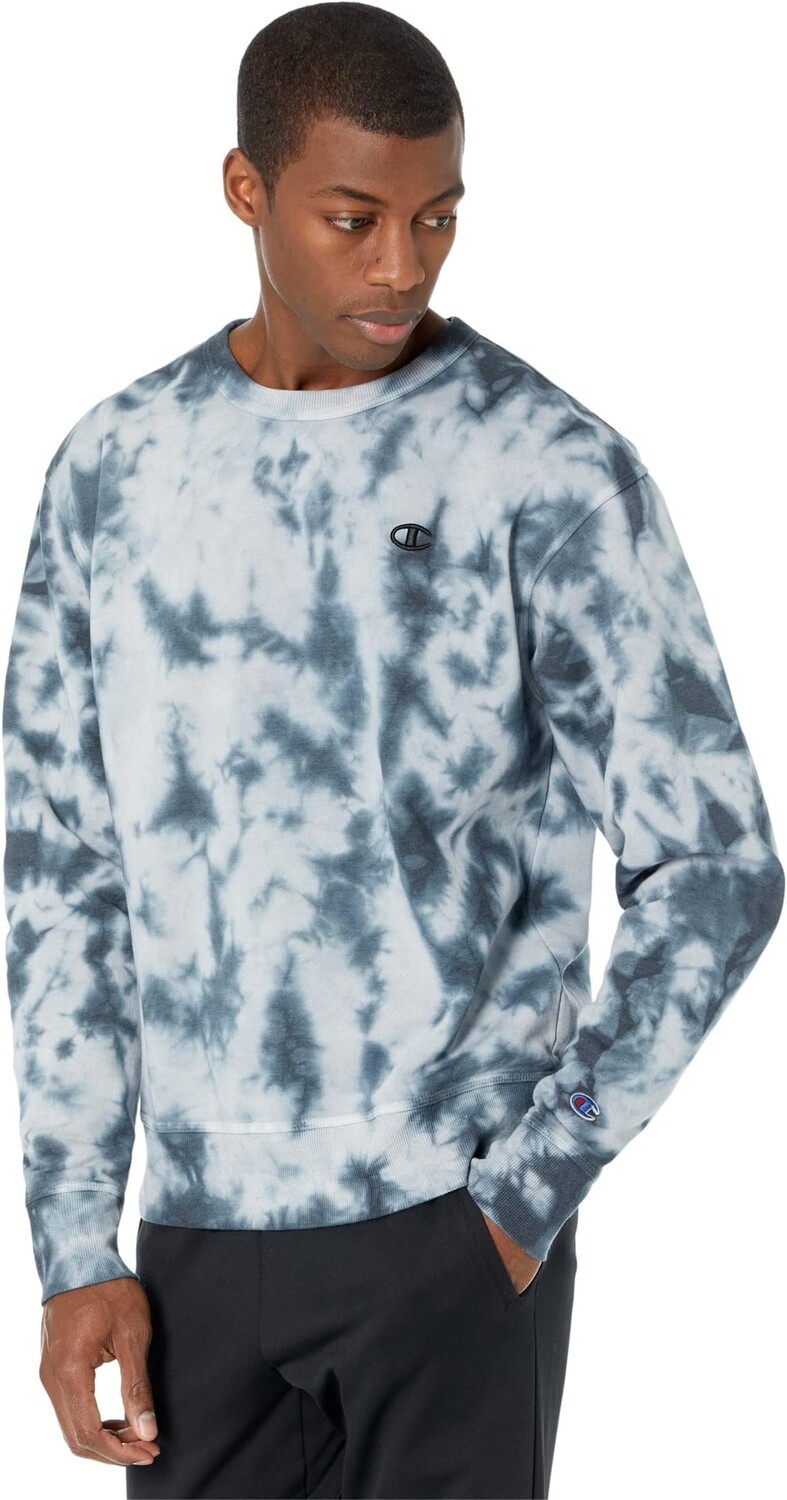 

Толстовка Champion Crush Dye Fleece Crew, цвет Crush Dye Black