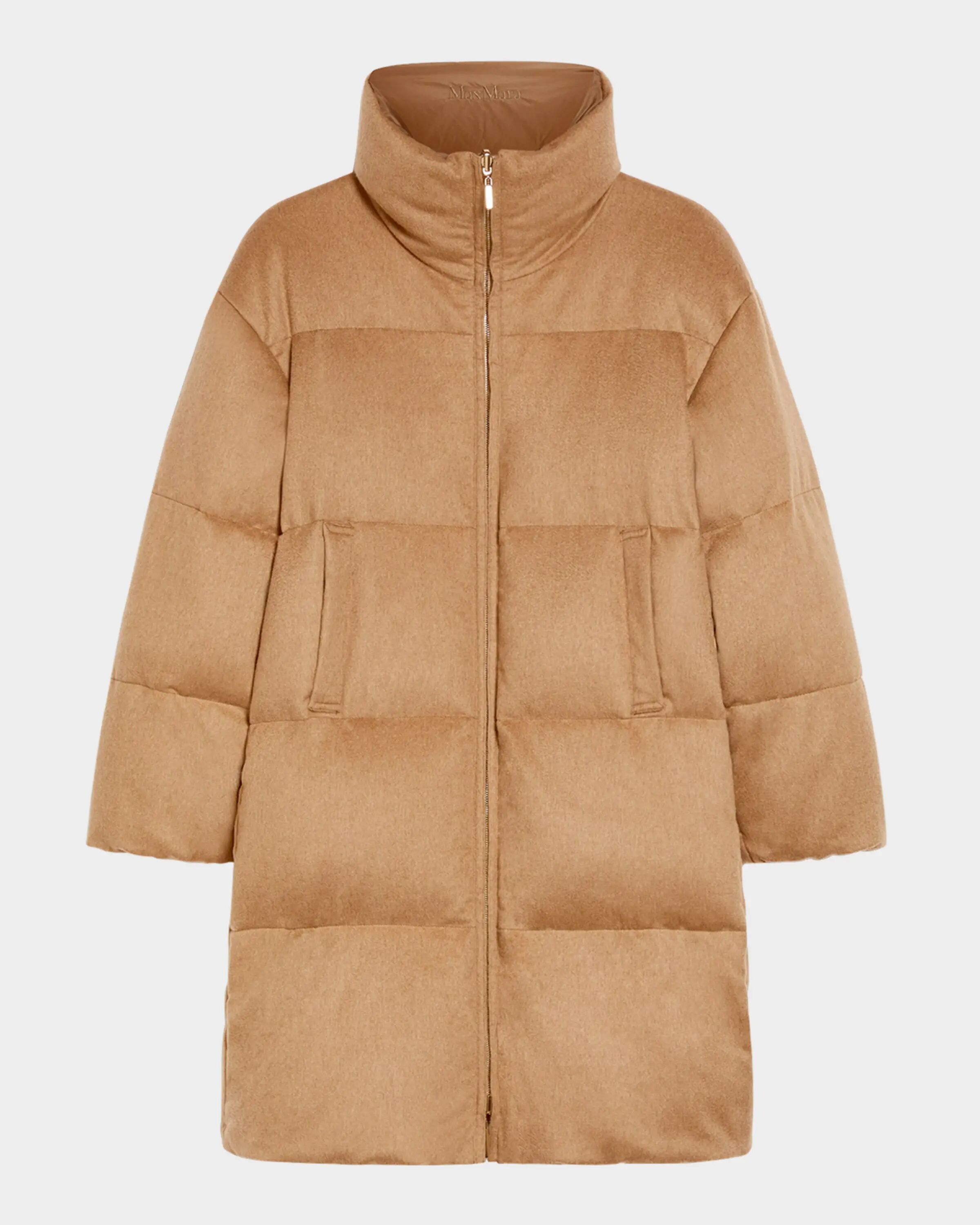 

Пальто Dante Puffer из светло-коричневой шерсти Max Mara, цвет Camel