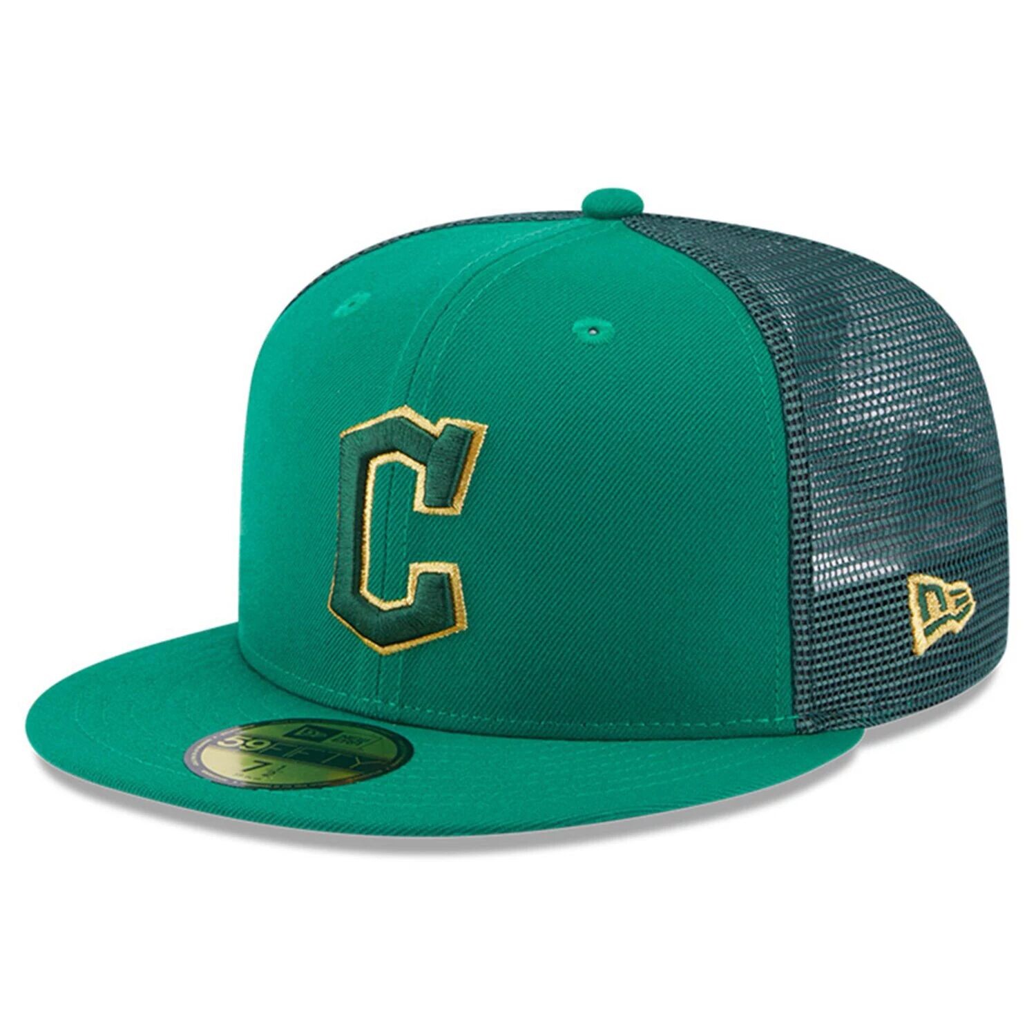 

Мужская облегающая шляпа New Era Kelly Green Cleveland Guardians 2023 ко Дню Святого Патрика 59FIFTY