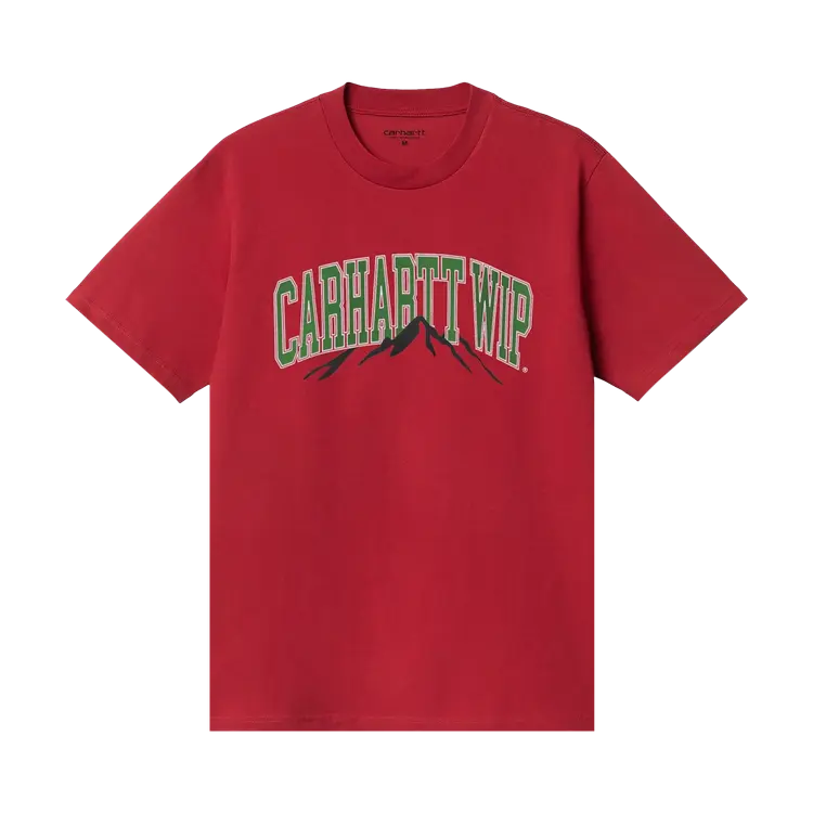 

Футболка Carhartt WIP Short-Sleeve Mountain College 'Cherry', красный