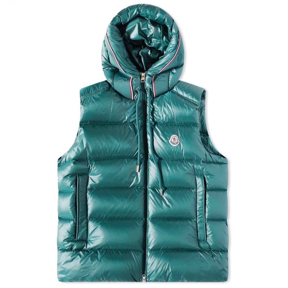 

Moncler Luiro Жилет с капюшоном, зеленый