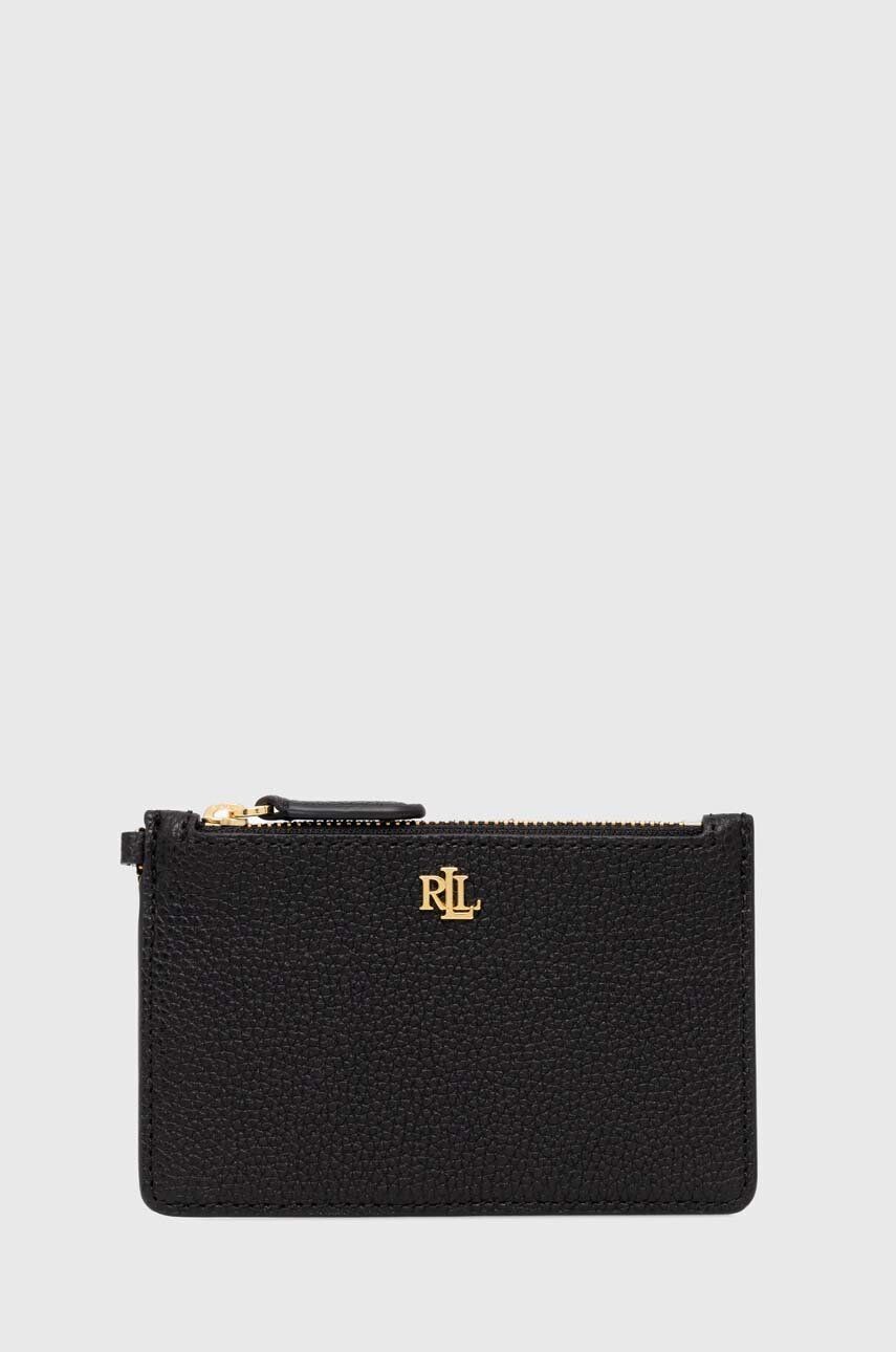 

Кожаный визитница Lauren Ralph Lauren, черный