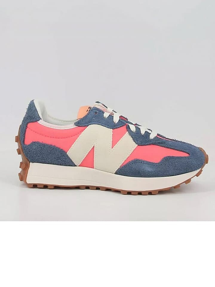 

Кроссовки на шнуровке New Balance, цвет blau/pink/creme