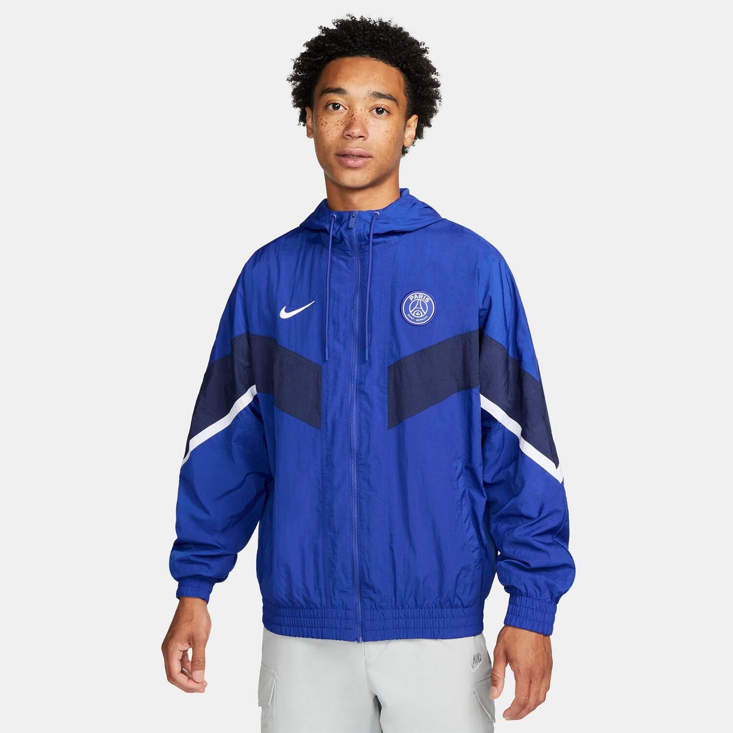 

Мужская тканая футбольная куртка Nike Paris Saint-Germain Strike, синий