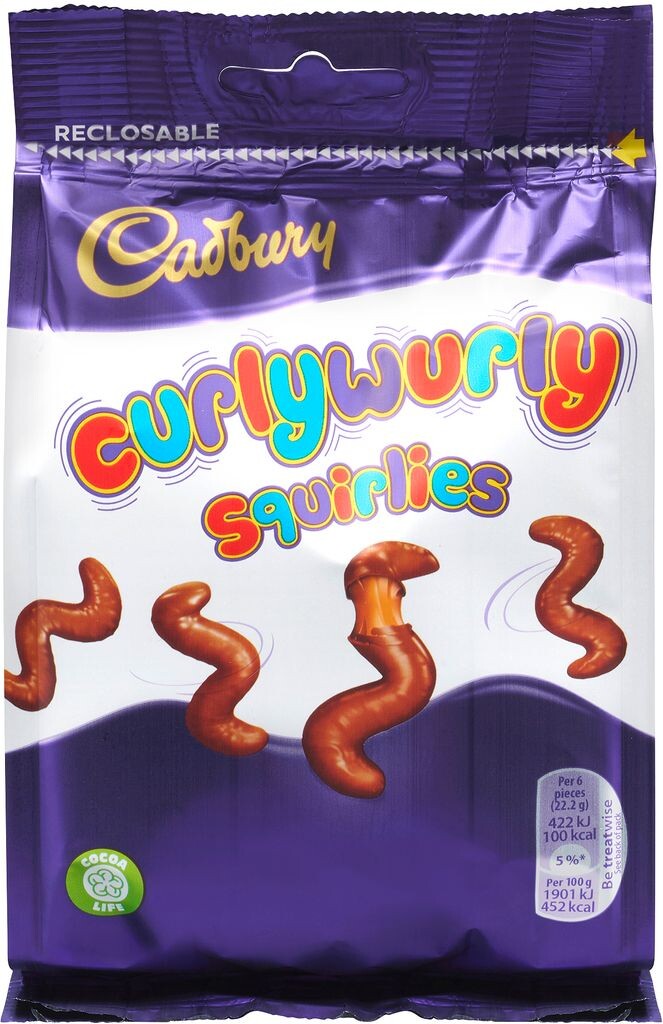 

Cadbury Curly Wurly Squirlies Piasten