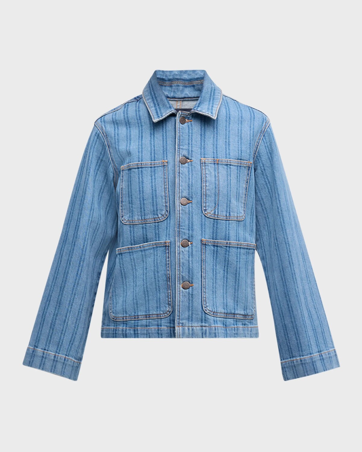 

Джинсовая куртка в полоску Dahl Veronica Beard, цвет Sapphire Stripe