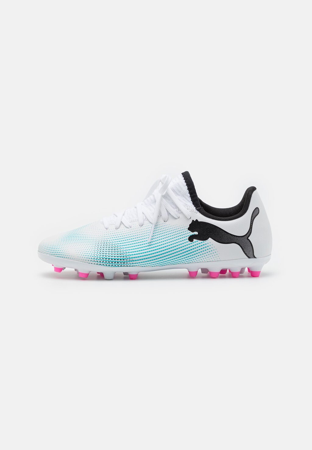 

футбольные бутсы с шипами Future 7 Play Mg Jr Unisex Puma, цвет white/black/poison pink