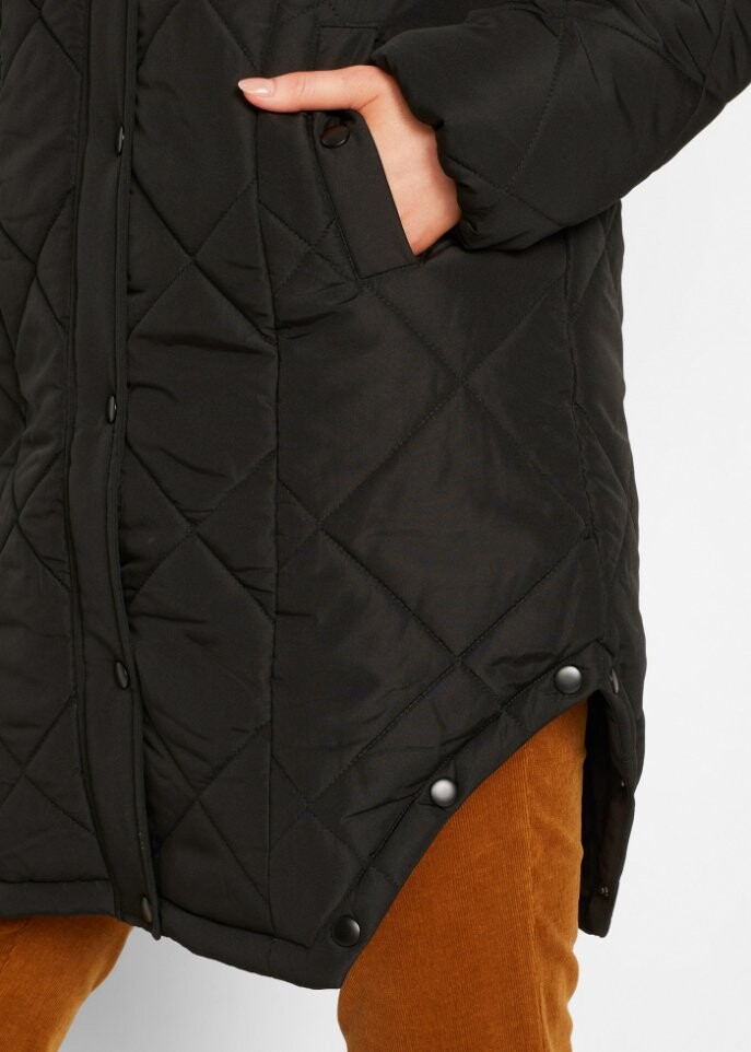 

Стеганое пальто Bpc Bonprix Collection, черный