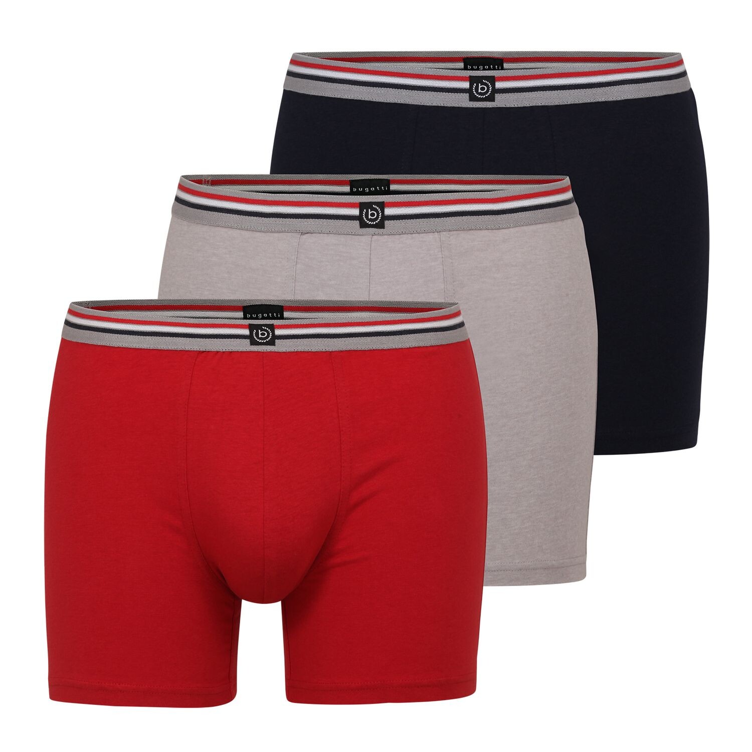 

Боксеры Bugatti Boxershorts 3 шт, цвет Rot / Grau / Navy, Коричневый