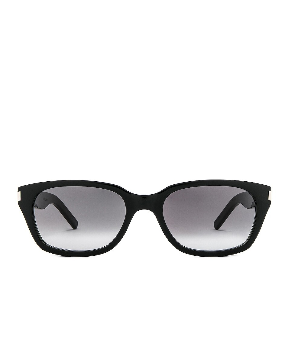 

Солнцезащитные очки Saint Laurent SL 522, цвет Shiny Black & Gradient Grey