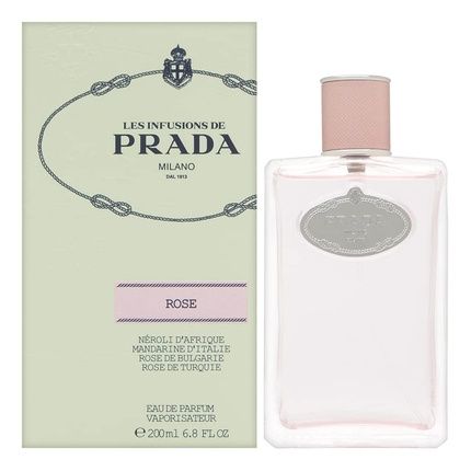 цена Les Infusions De Rose Парфюмированная вода-спрей с цветочным ароматом 200 мл, Prada