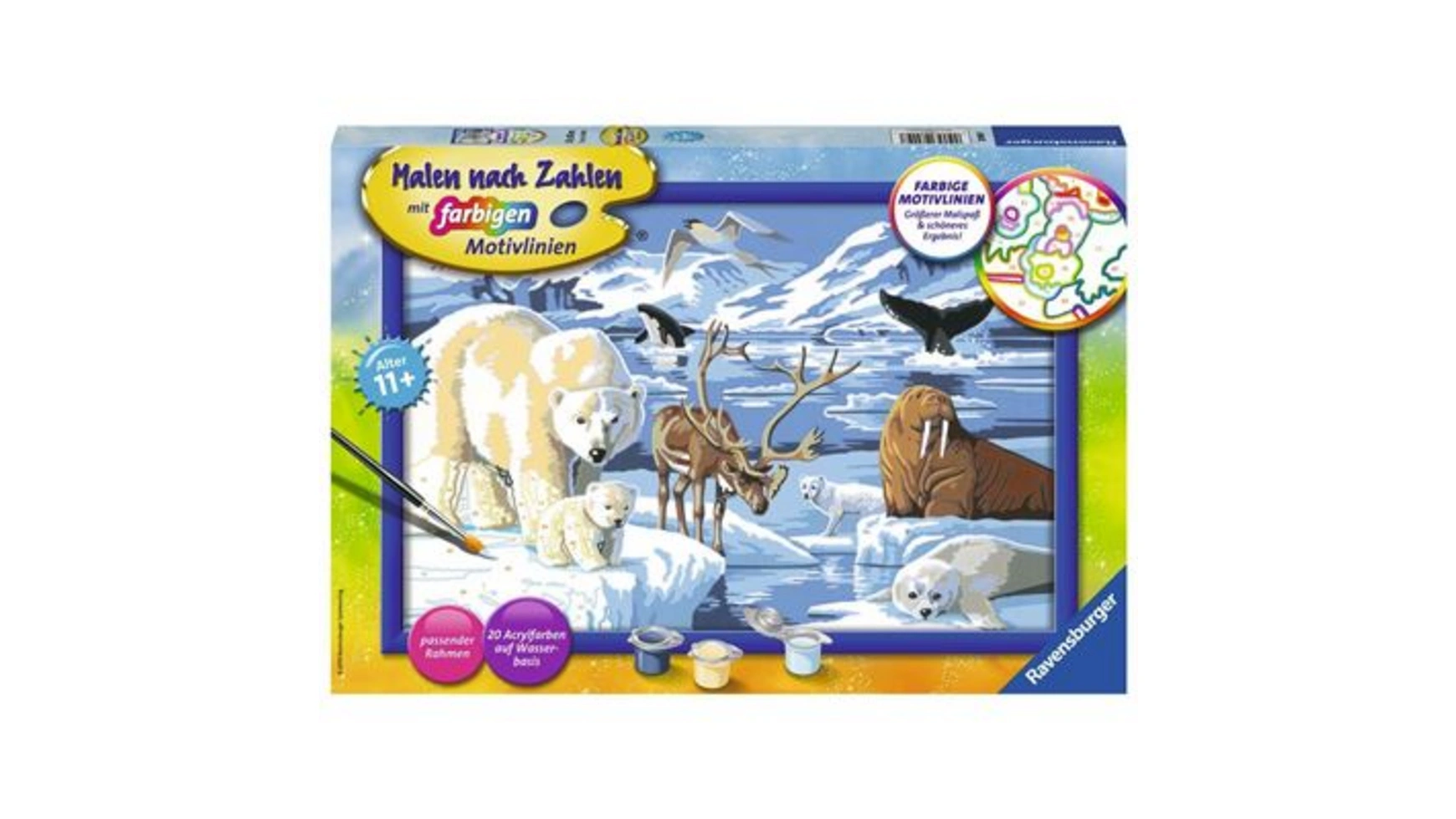 

Краска по номерам животные арктики Ravensburger Beschäftigung