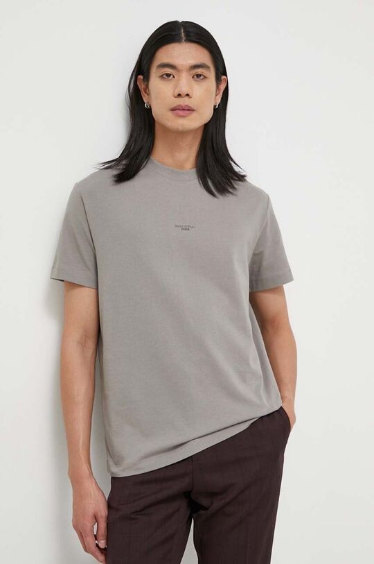 

Хлопковая футболка DENIM Marc O'Polo, серый