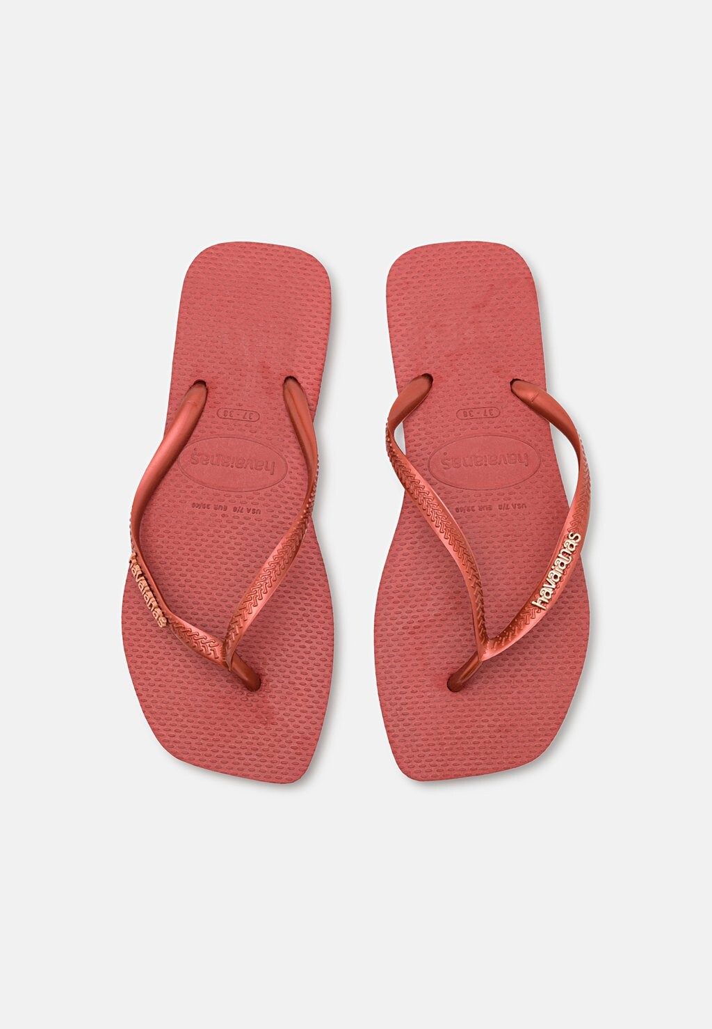 

Шлепанцы SQUARE LOGO METALLIC Havaianas, цвет mahogany