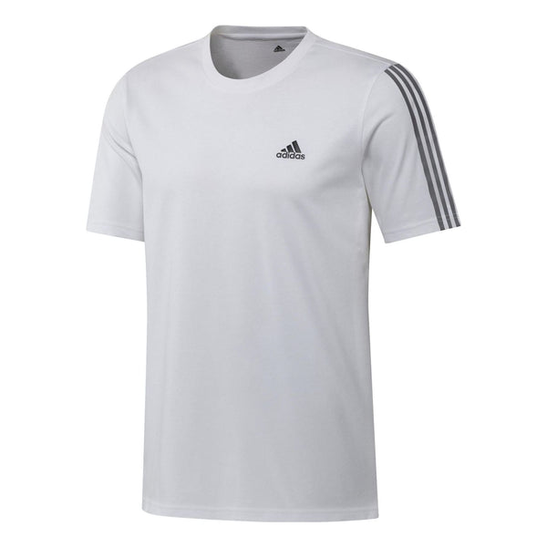 Футболка adidas Solid Color Stripe Logo Printing Short Sleeve White, мультиколор