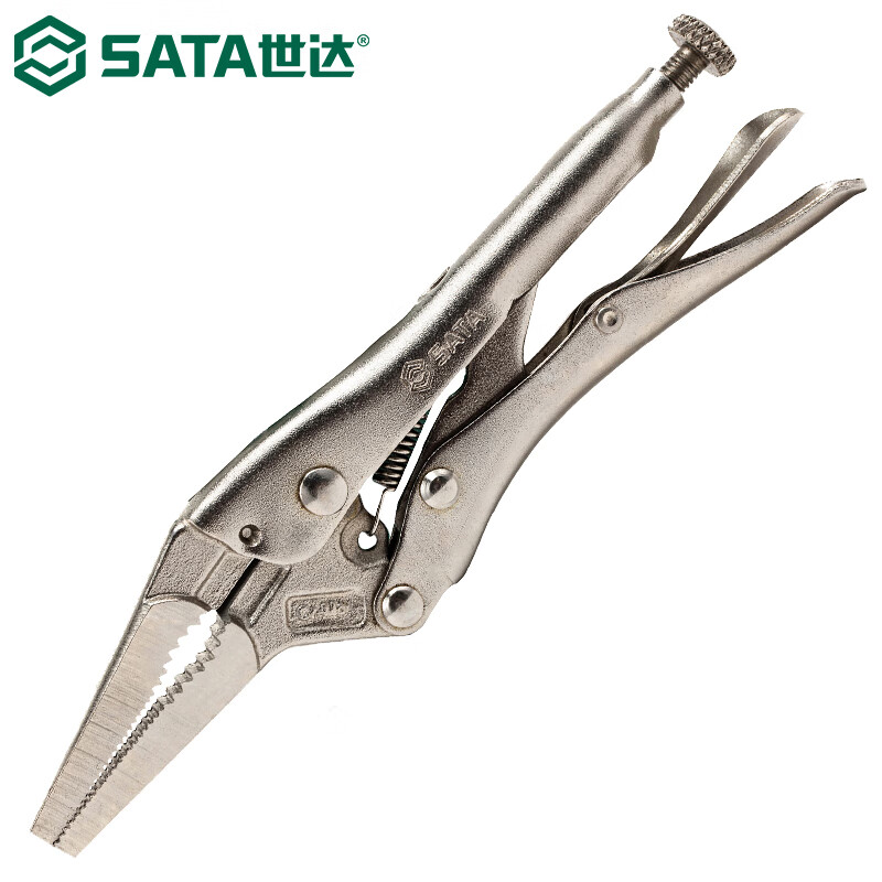 SATA 71302 Мощные плоскогубцы с плоскими плоскогубцами, зажимные клещи, фиксированные плоскогубцы 9 дюймов