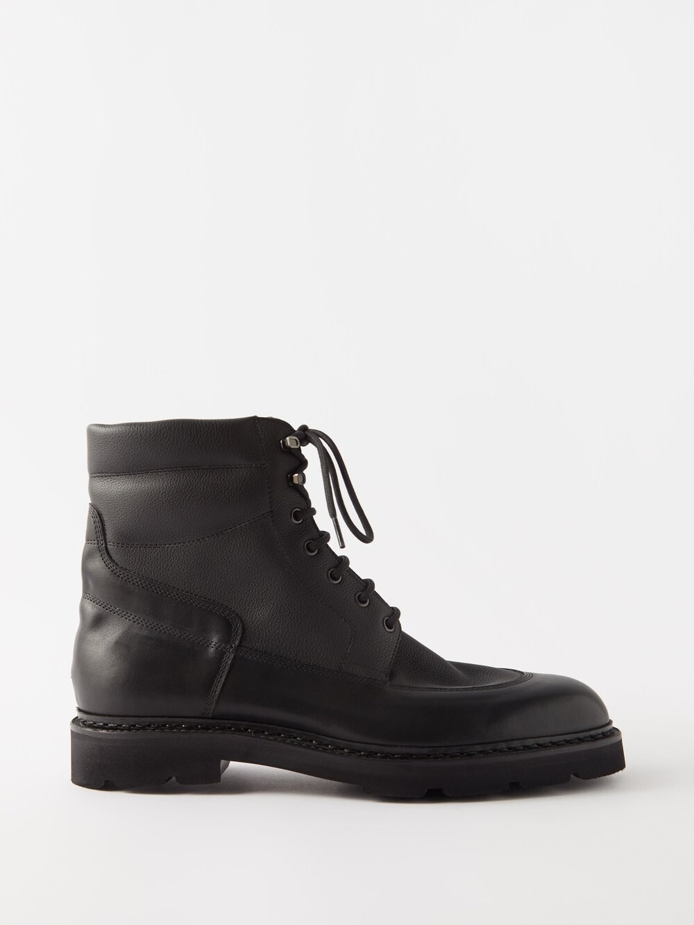 

Кожаные ботинки выходного дня на шнуровке John Lobb, черный