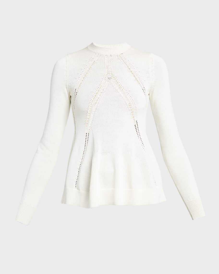 

Топ с баской Pointelle Jil Sander