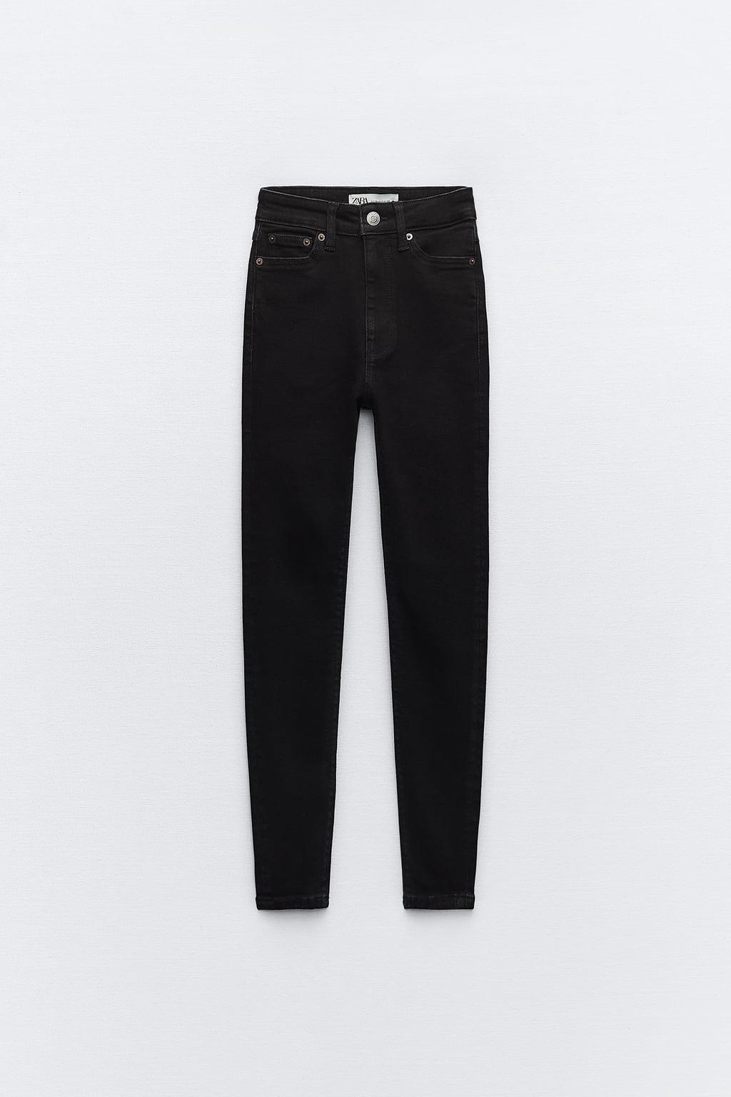 

Джинсы скинни с высокой талией Zw %E2%80%9880S ZARA, черный