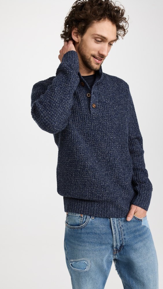 

Свитер Faherty Cashmere Wool Quarter Button