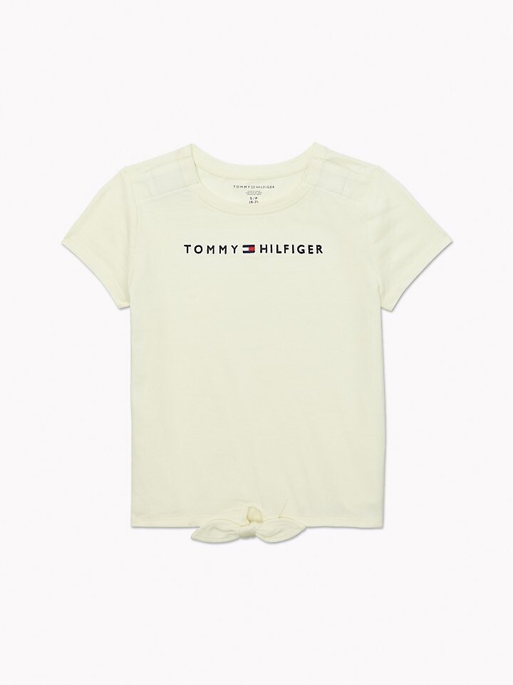 

Футболка с логотипом на завязках спереди Tommy Adaptive