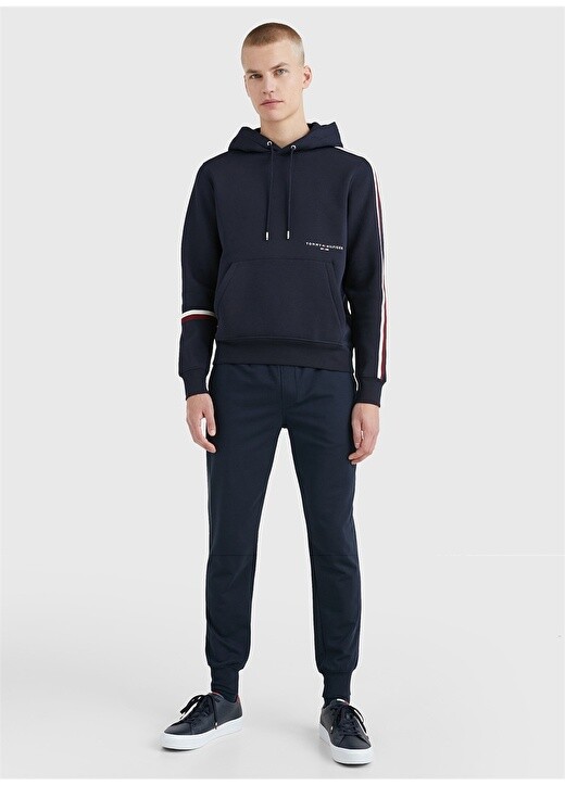 

Синяя мужская толстовка с воротником с капюшоном Tommy Hilfiger, Синий