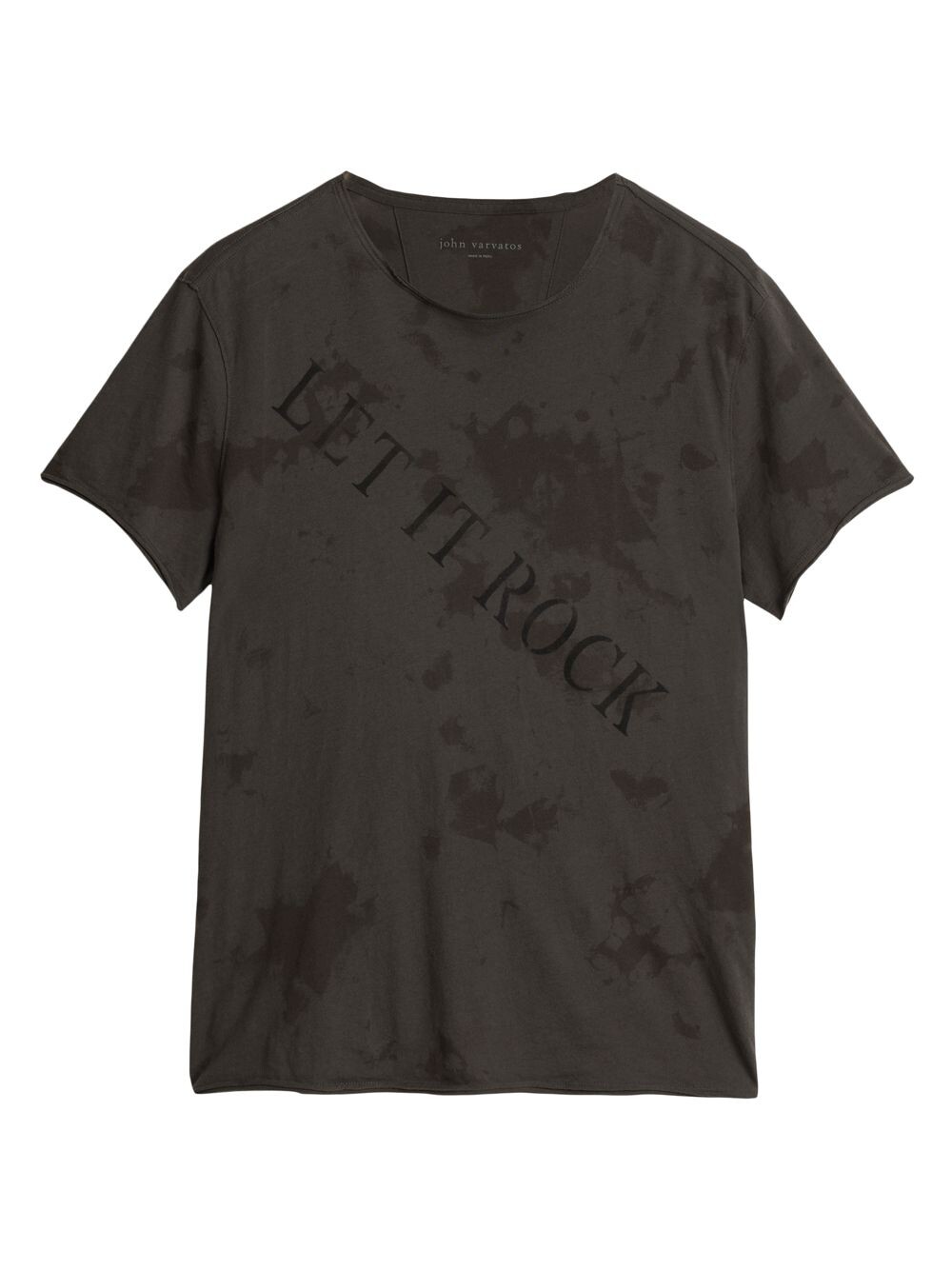 

Футболка Let It Rock с энзимной стиркой John Varvatos, серый