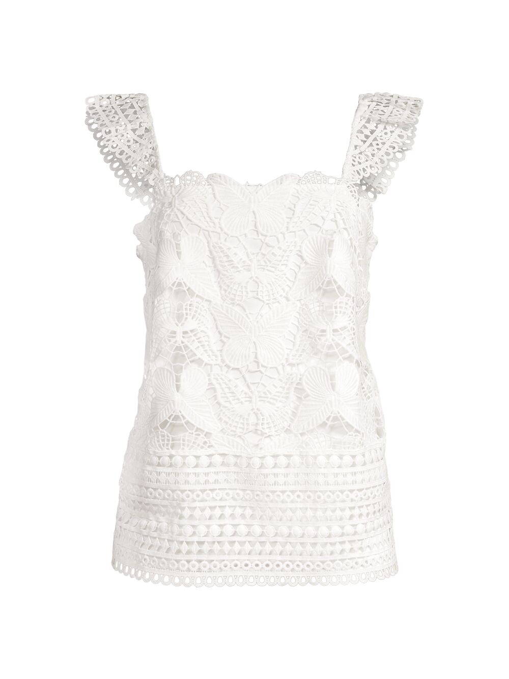 

Кружевной топ с бабочками Azaria Lilly Pulitzer, белый