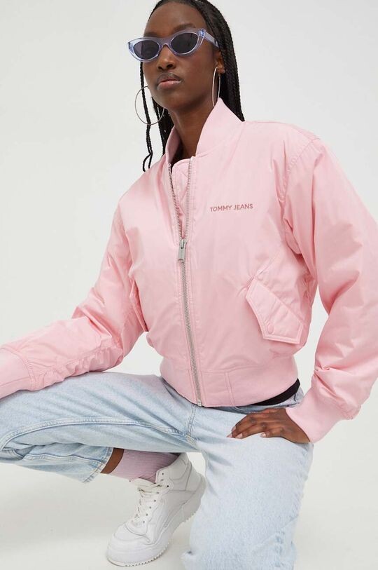 

Бомбер Tommy Jeans, розовый