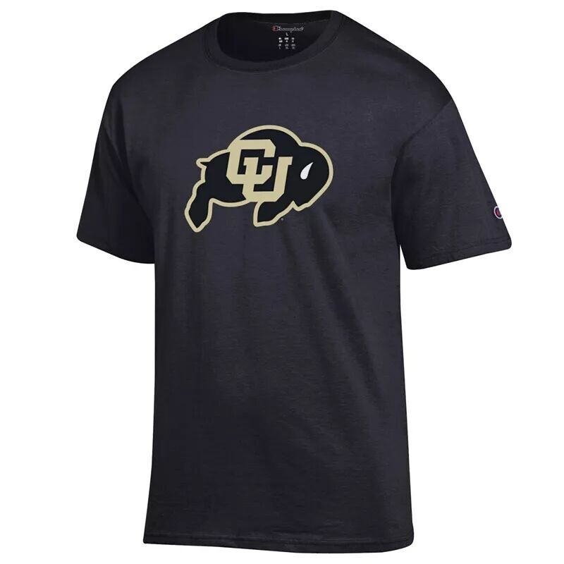 

Мужская черная футболка с логотипом Champion Colorado Buffaloes