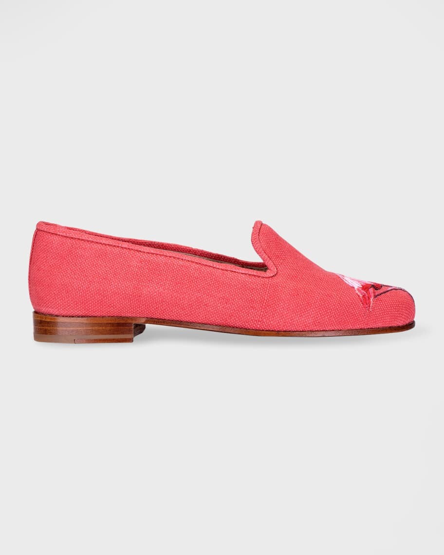 

Мокасины Nantucket с вышивкой Flamingo Stubbs and Wootton
