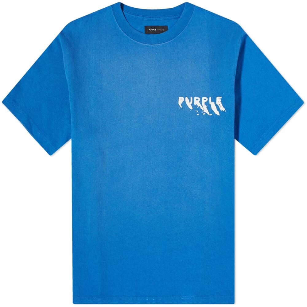 

Рваная Футболка из плотного джерси Purple Brand, синий