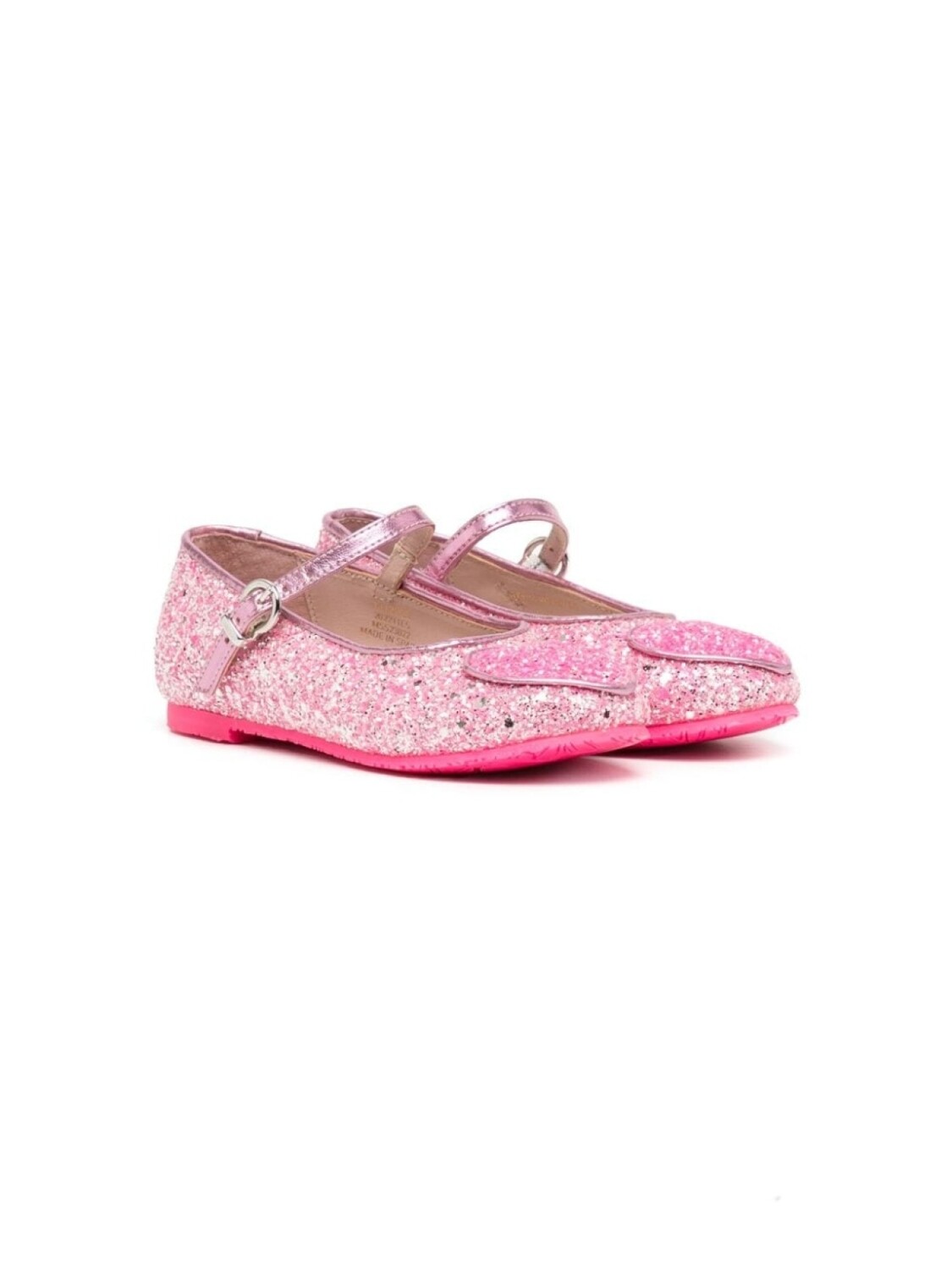 

Балетки с блестками и нашивками Sophia Webster Mini, розовый