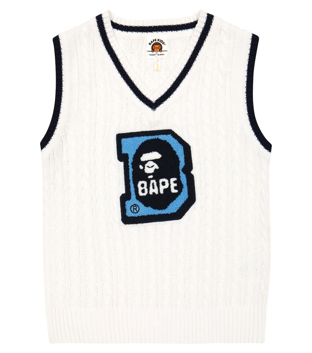 

Жилет из смесового хлопка Ape Head BAPE, белый