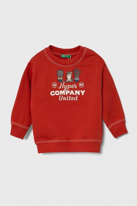 

United Colors of Benetton Детская хлопковая толстовка, красный